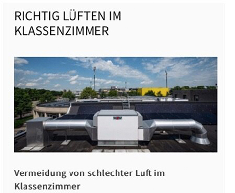 Lüftungstechnik auf dem Dach