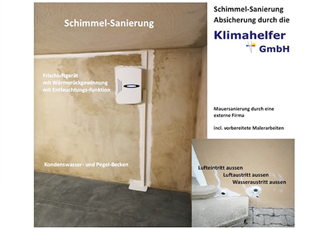 Keller Schimmelsanierung Frischluft Entfeuchtung