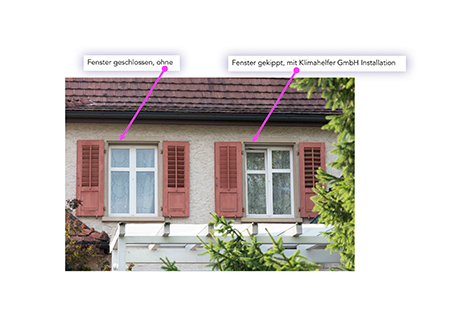 Aussenansicht 2 Fenster mit und ohne Installation