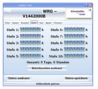 Option Stundenzähler verschiedene Lüfterstufen FL14 FL24