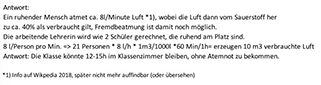 Antwort Klimahelfer GmbH Klassenzimmer