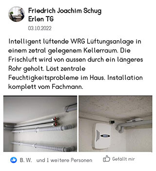 Lüftung für zentralen Innenraum